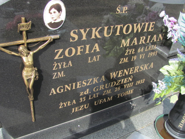 Zofia Sykut 1926 Góra Puławska - Grobonet - Wyszukiwarka osób pochowanych